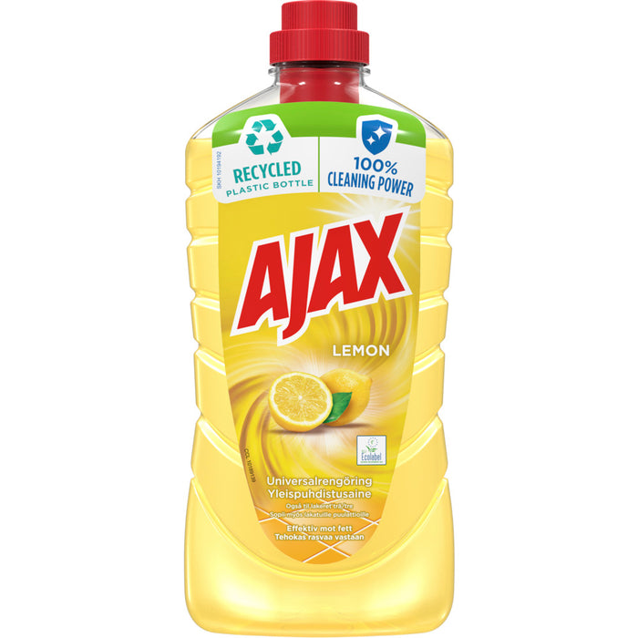 Universalrengøring, Ajax Lemon, 1 l, med farve og parfume