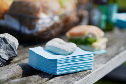 Frokostserviet, 1/4 Fold, 3-lags, 33x33, Duni, Mint Blue, ( 125 stk )