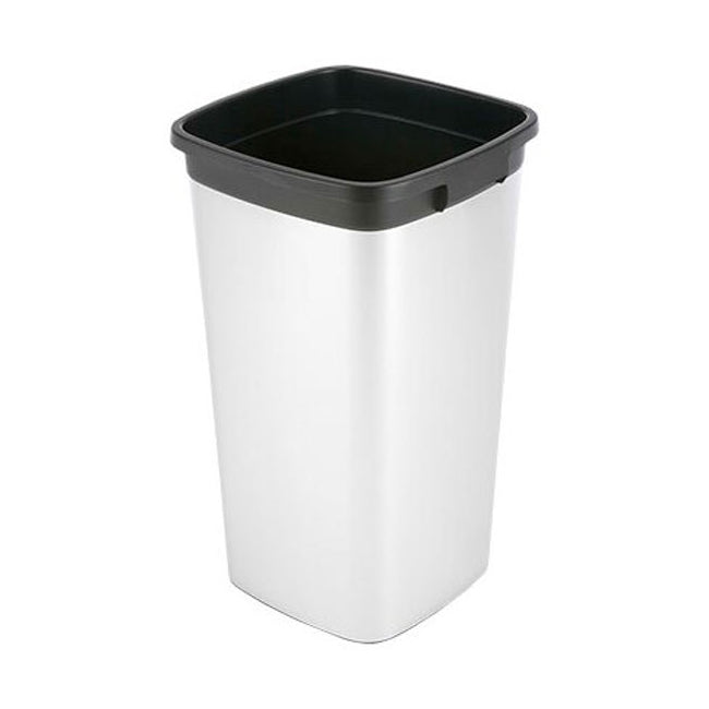 Affaldsbeholder Iris 60 ltr Firkantet Plast Metalfinish,stk
