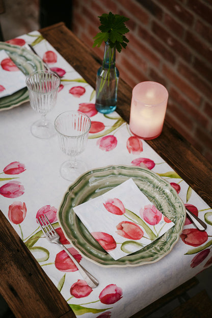 Serviet Duni L33xB33cm 3-Lag Painted Tulips,10 pk x 50 stk/krt