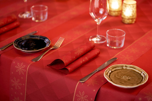 Middagsserviet, 1/4 Fold, 3-lags, 40x40, Rhombus Bordeaux, Dunisoft, ( 60 stk )