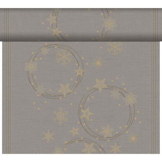 Bordløber, Star Shine Granite Grey, 0,4 m x 4,8 m, perforeret hver 40 cm