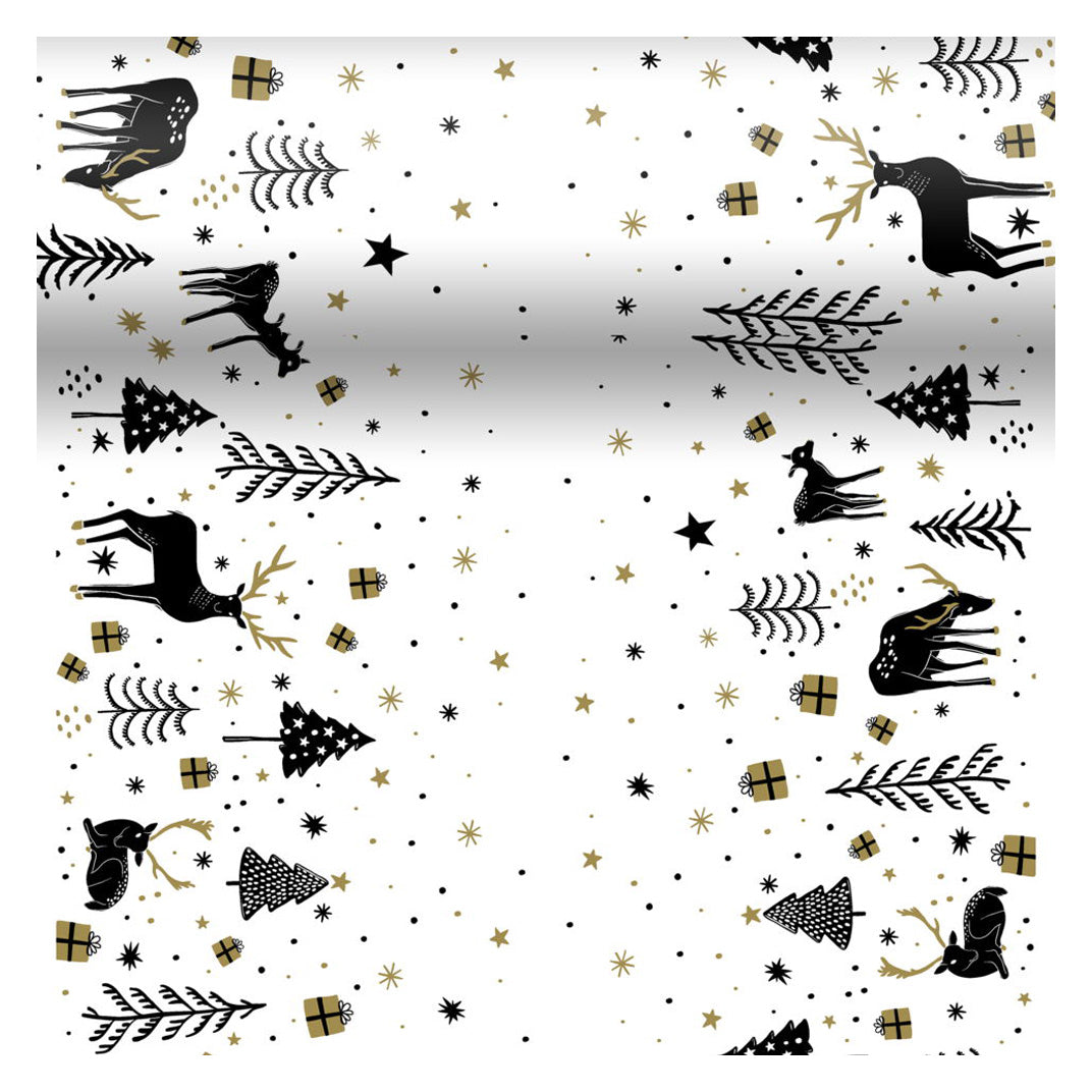 Bordløber, Magic Winter, 0,4 m x 4,8 m, perforeret hver 40 cm