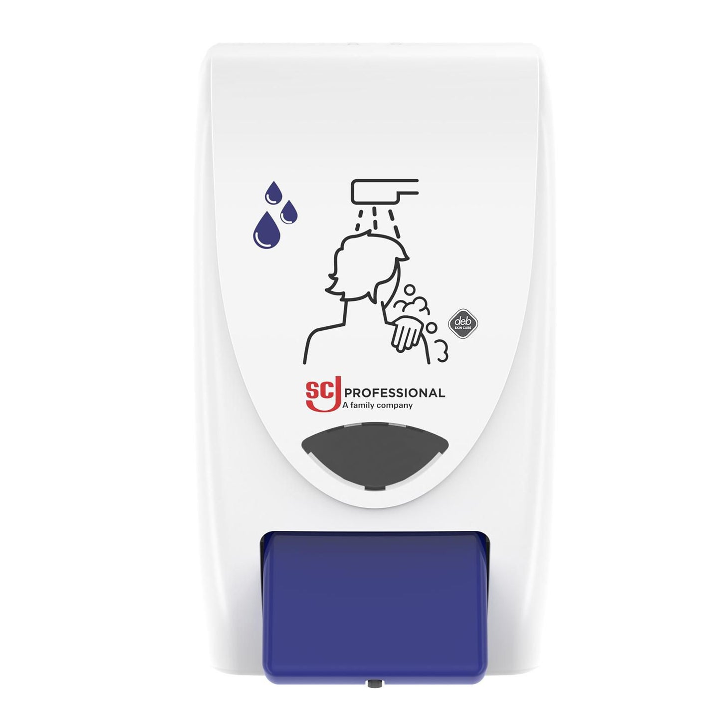 Dispenser Shower Manuel Plast hvid/blå til 2ltr patron,stk