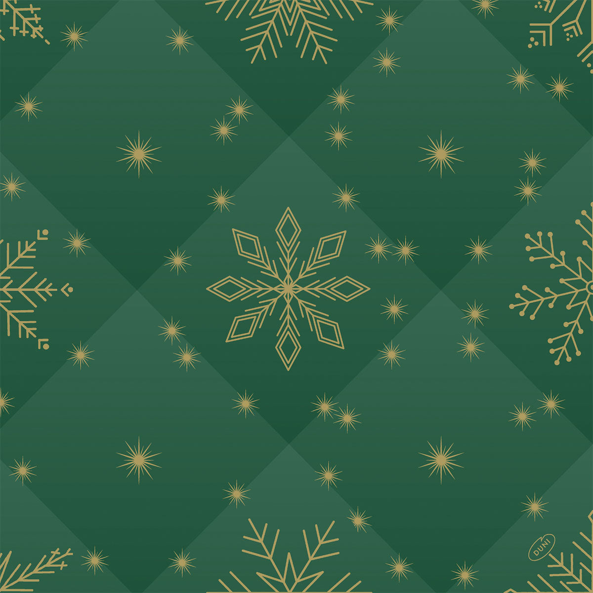 Middagsserviet, 1/4 Fold, 3-lags, 40x40, Rhombus Green, Dunisoft, ( 60 stk )