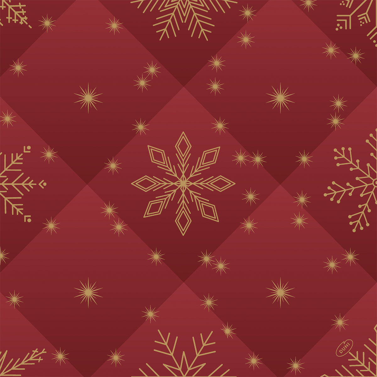 Middagsserviet, 1/4 Fold, 3-lags, 40x40, Rhombus Bordeaux, Dunisoft, ( 60 stk )