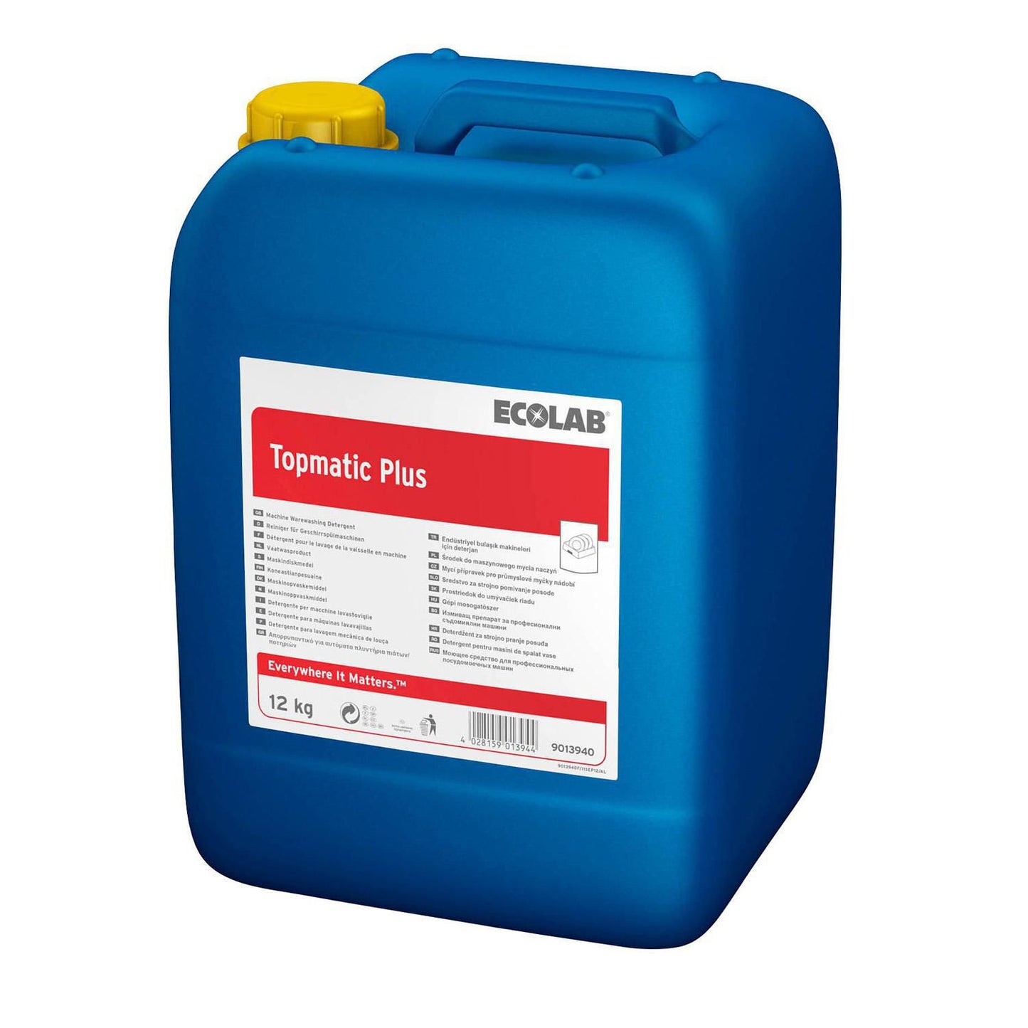 Maskinopvask Anlæg Flydende Topmatic Plus 12kg med Klor uden Fosfat Blødt,12 Kg/dnk