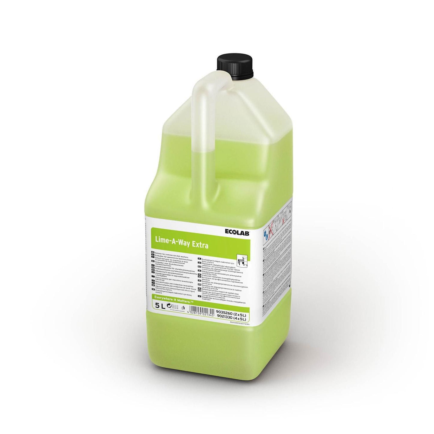 Kalkfjerner Stærkt surt Lime-A-Way Extra 5ltr m. Farve til sanitære rum/maskiner,2 dnk x 5 ltr/krt