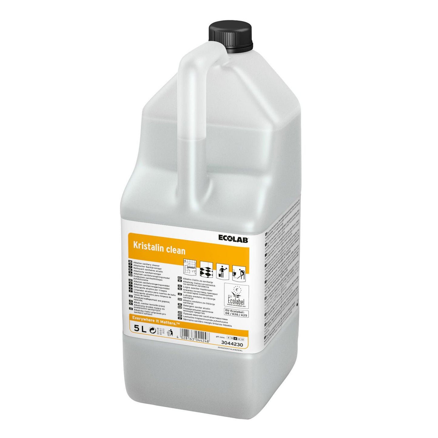 Sanitetsrengøring Kristalin Clean Alkalisk uden Farve/Parfume 5 ltr,5 Ltr/dnk