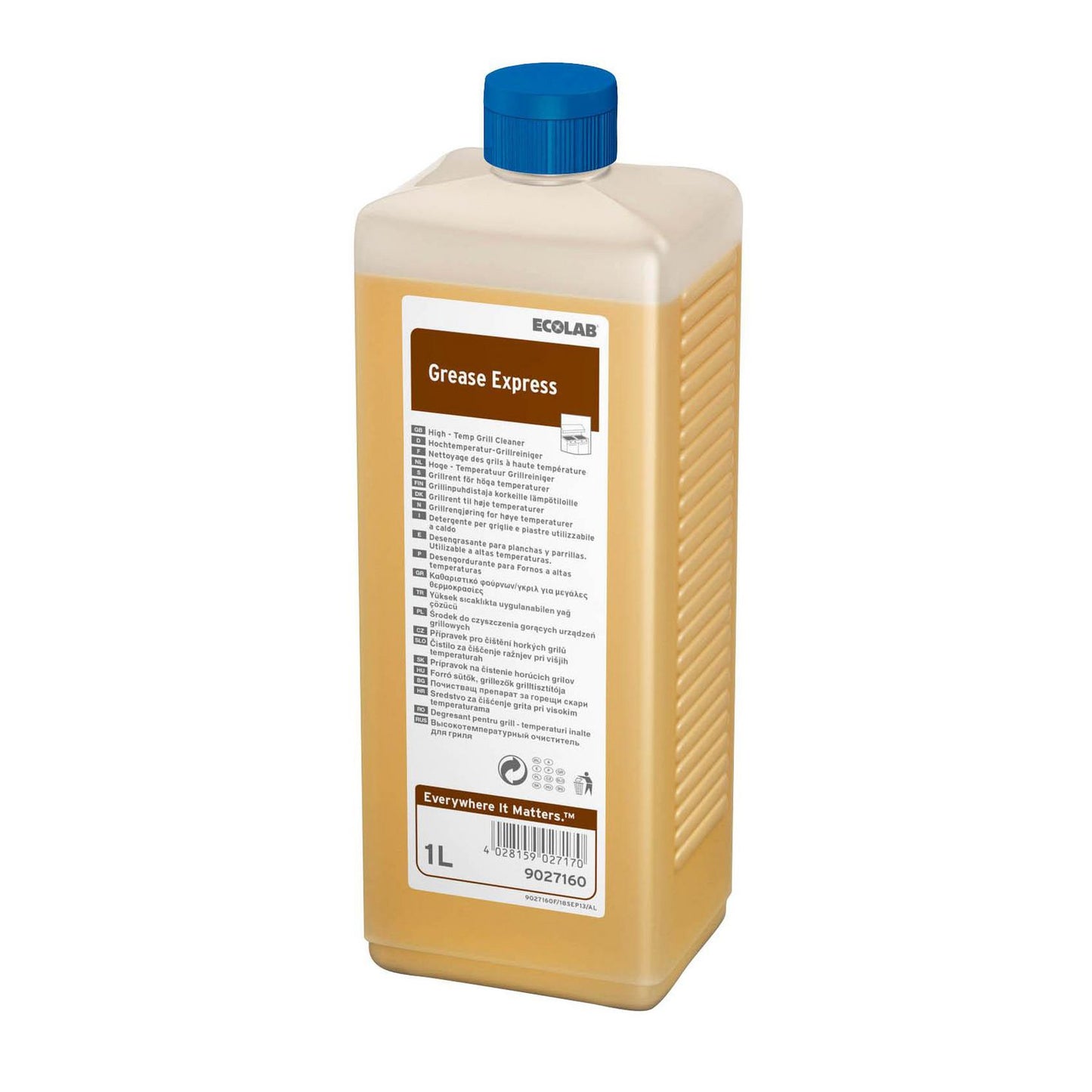 Grillrengøring Grease Express til varme grillplader og kipstegere 1 ltr,1 Ltr/fl