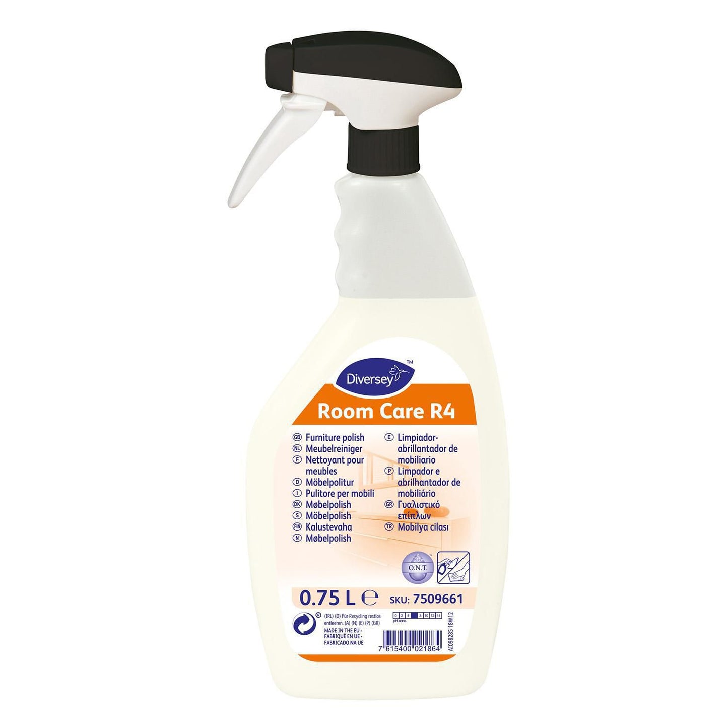 Møbelpleje Room Care R4 750ml med Spray til rengøring/pleje af træ/laminat,750 ml/fl