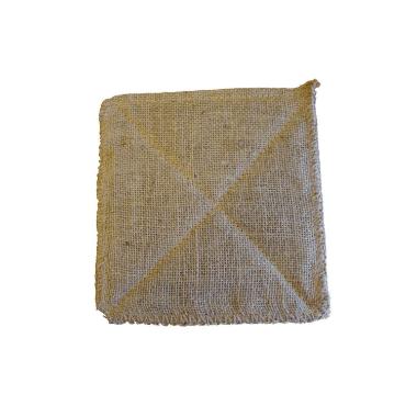 Grydelap 20x20 cm med kryds Sækkelærred,stk