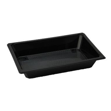 Sushibakke 215x147x35 mm 350 my RPET Sort Mellem,300 stk/krt