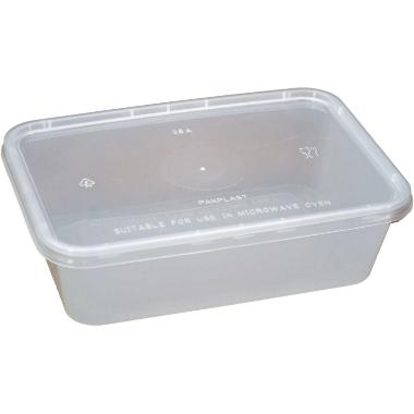 Plastbakke 650 ml 120x175x50 mm Klar Nudelbakke til Microovn med Låg,250 stk/krt