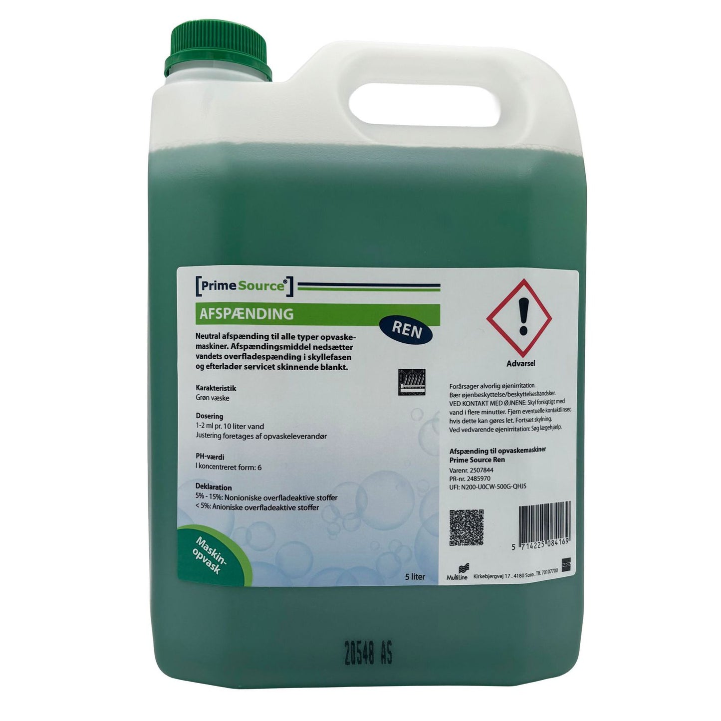 Maskinopvask Afspænding Prime Source Ren 5ltr,5 ltr/dnk