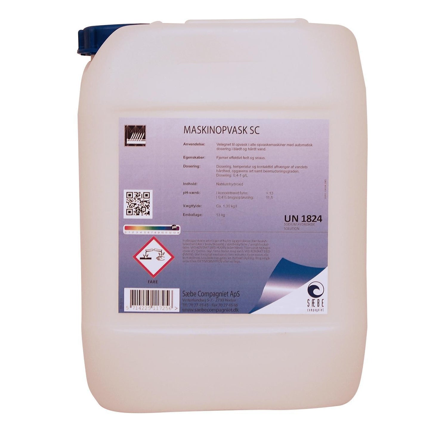 Maskinopvask Flydende Prime Source Ren 10ltr uden Klor,10 ltr/dnk