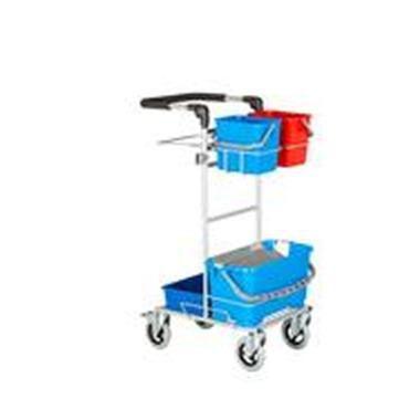 Rengøringsvogn Ergo med softhjul 2x1 6/22 ltr Spande Drypsystem,stk