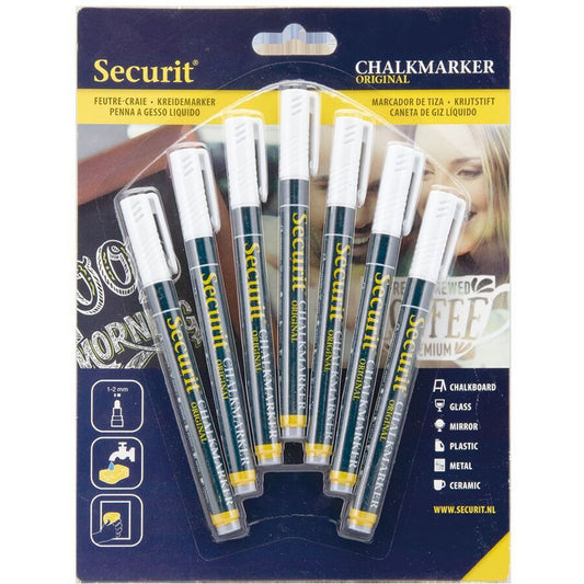 Securit kridtmarker 1-2mm 7stk