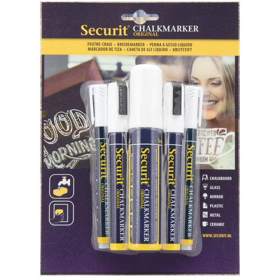 Securit kridtmarker 1-5mm 5stk