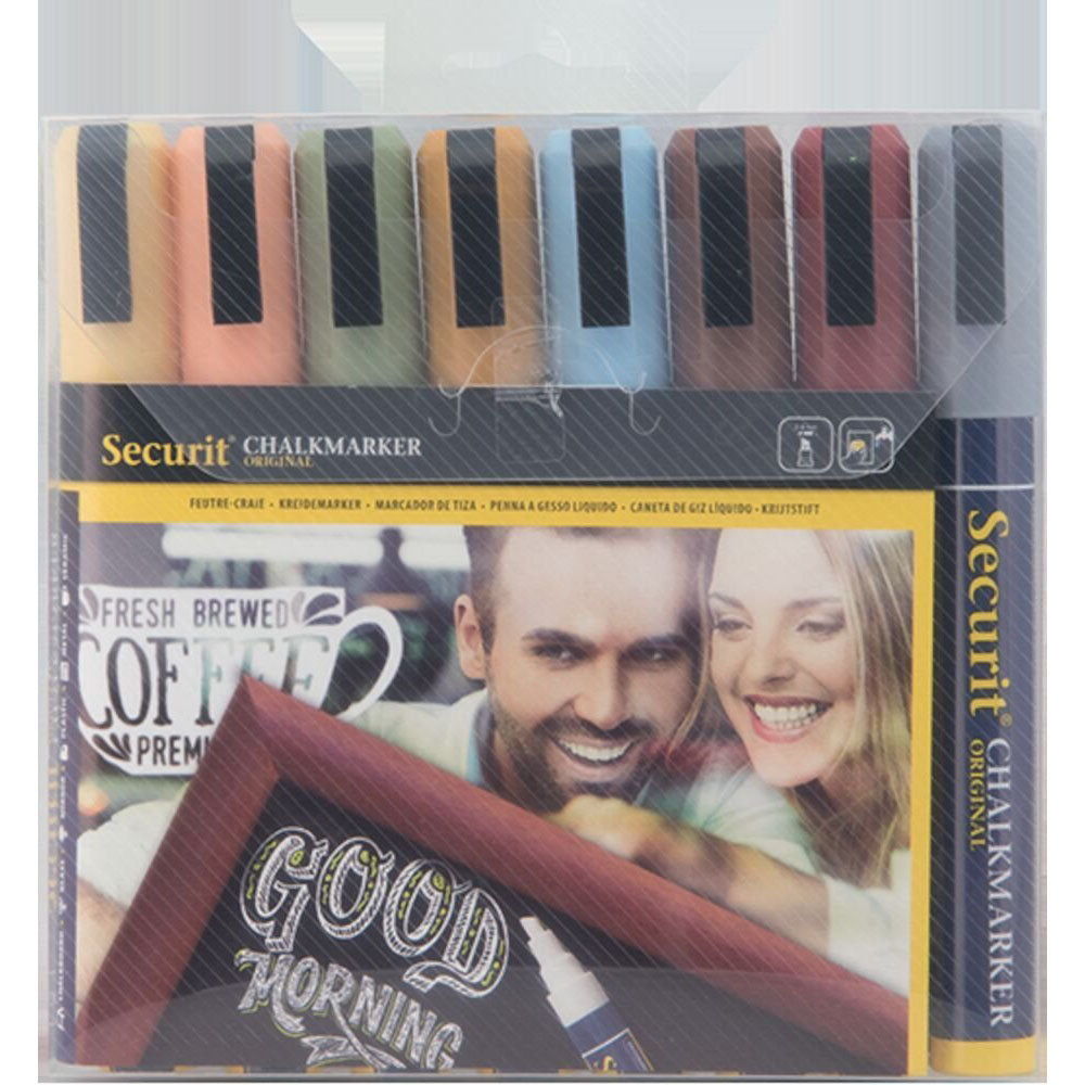 Securit kridtmarker 2-6mm 8 metalliske farver