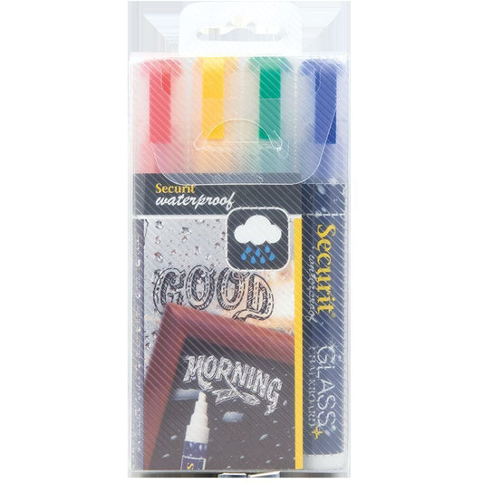 Securit kridtmarker 2-6mm 4 farver