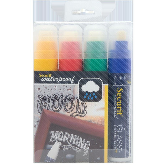 Securit kridtmarker 7-15mm 4 farver