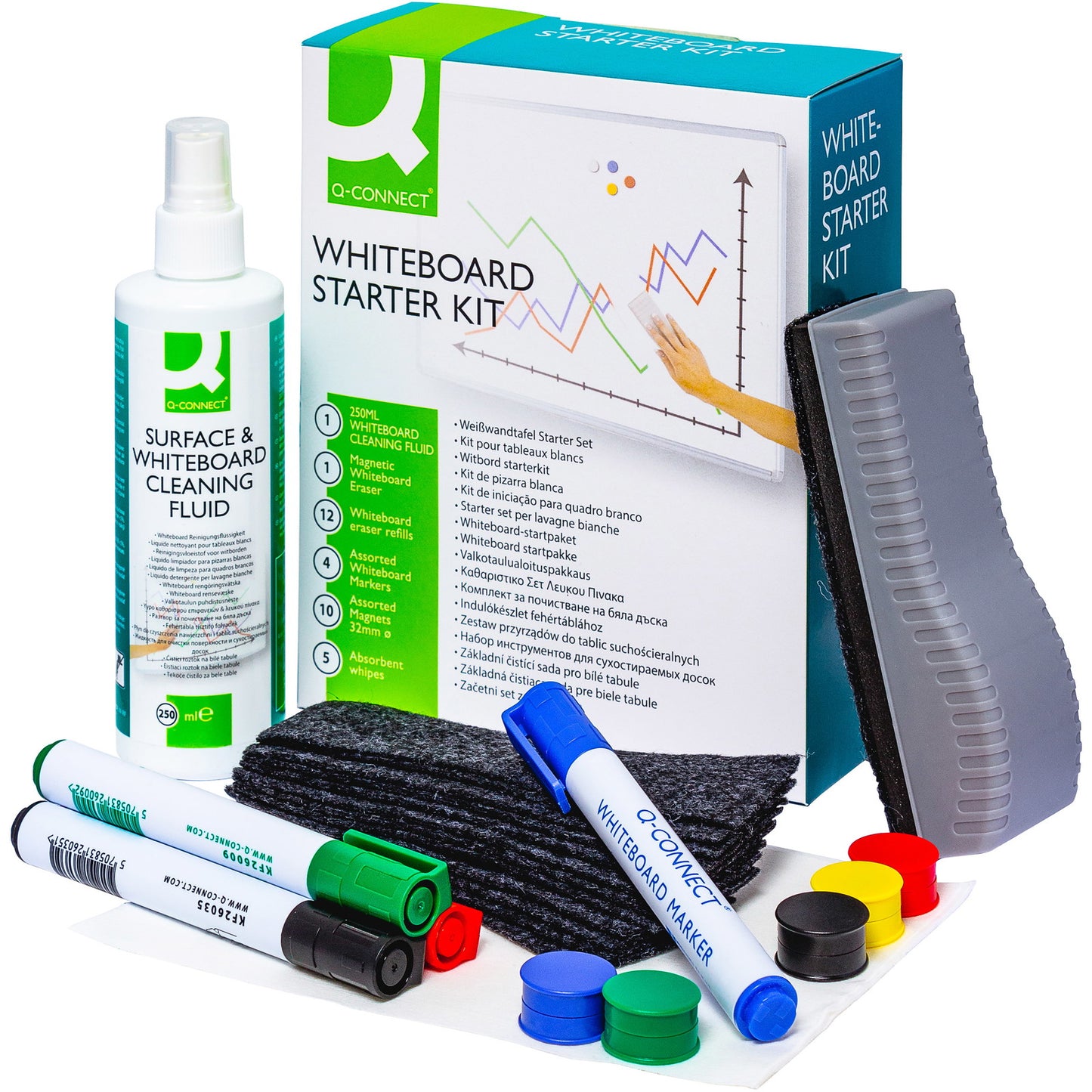Q-connect startsæt t/whiteboard
