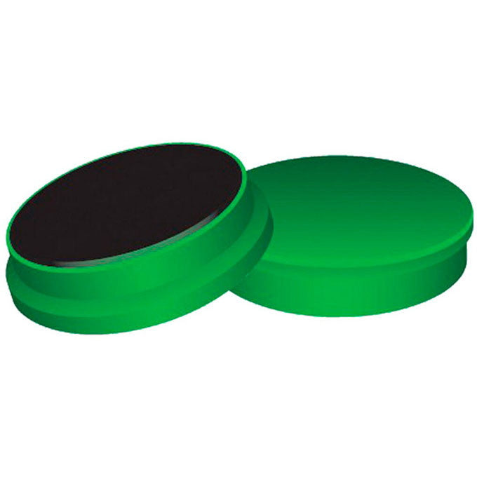 Q-connect magneter i grøn 20 mm 10 stk