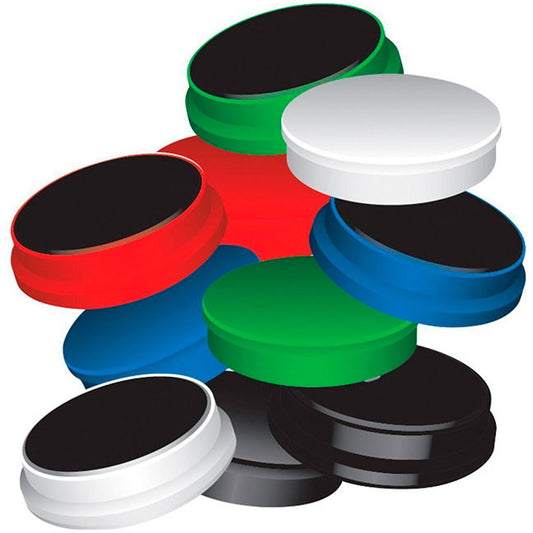 Q-connect magneter i flere farver 25 mm 10 stk