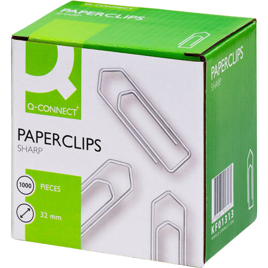 Q-connect 32 mm clips 1000 stk