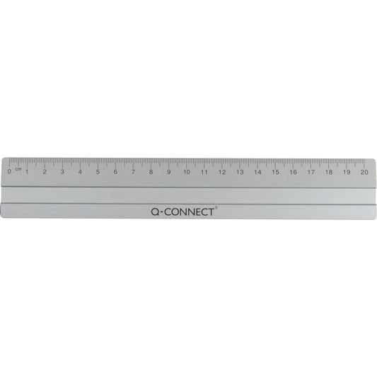 Q-connect 20 cm aluminiumslineal