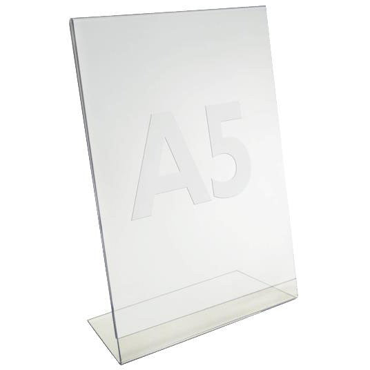Q-connect akryldisplay med L-fod til A5-format