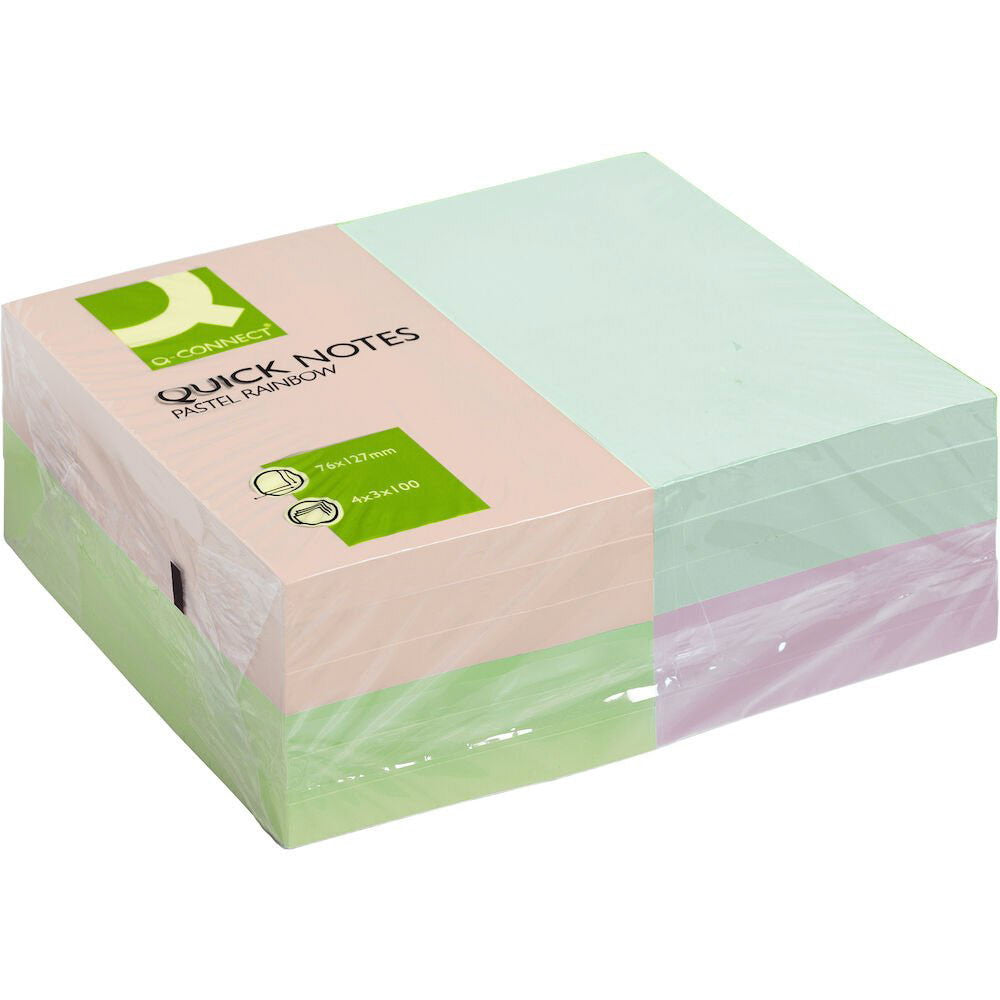 Q-connect notes 76 x 127 mm  blokke i rainbow