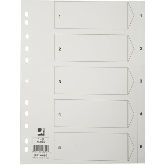 Q-connect register A4 1-5 hvid