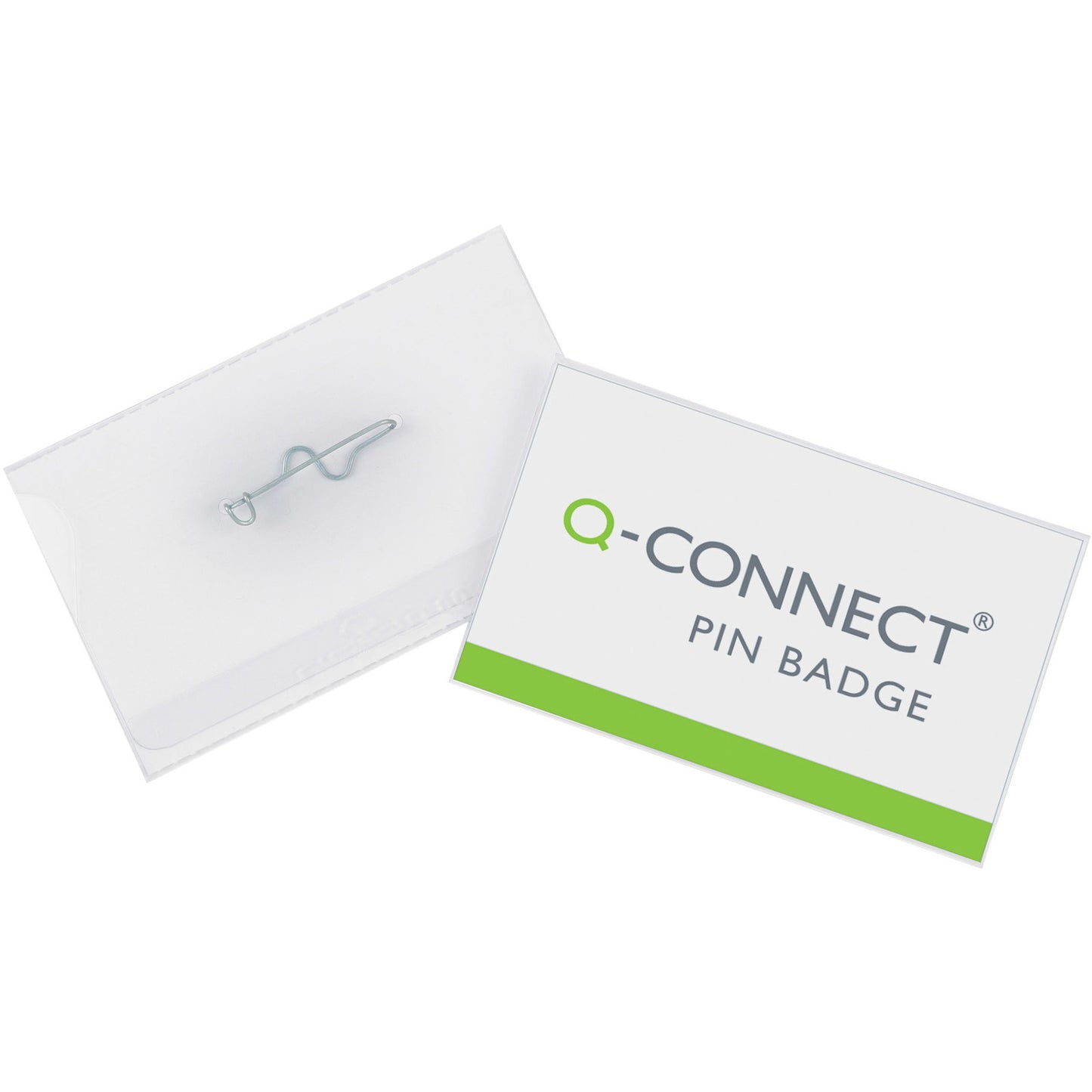 Q-connect kongresmærke m/nål 54x90mm 50stk