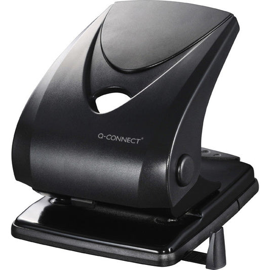 Q-connect hulapparat med 2 huller i sort