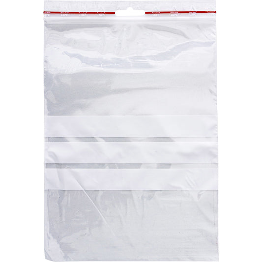 Q-connect lynlåsposer med skrivefelt 50my 170x230mm