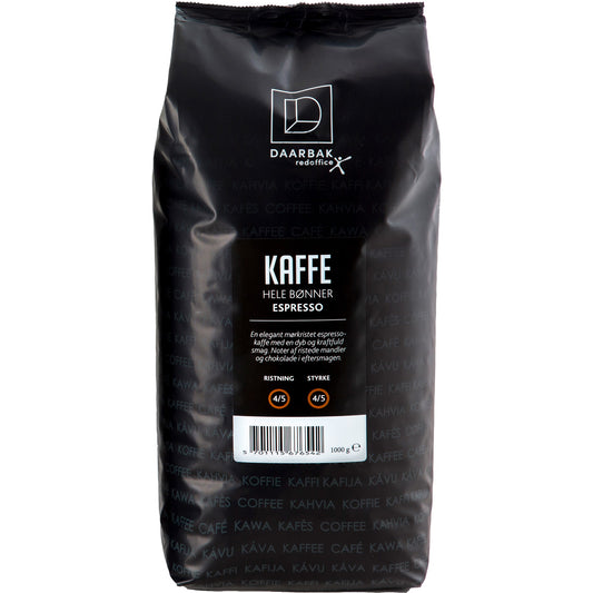 ☕ Daarbak Mørkristet Kaffe Helbønne 1kg