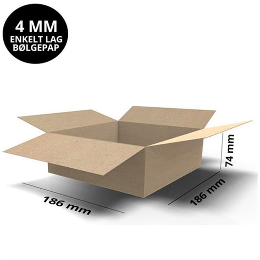 Papkasse 186x186x74mm 4mm