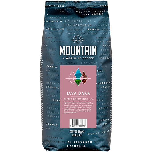 ☕ Mountain Java Dark Hele Kaffebønner 1 kg – Intens & Rig