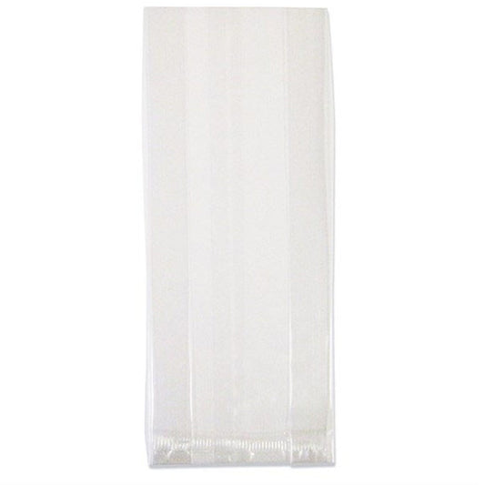 Cellofanpose med sidefals 4x8x24cm klar 100stk