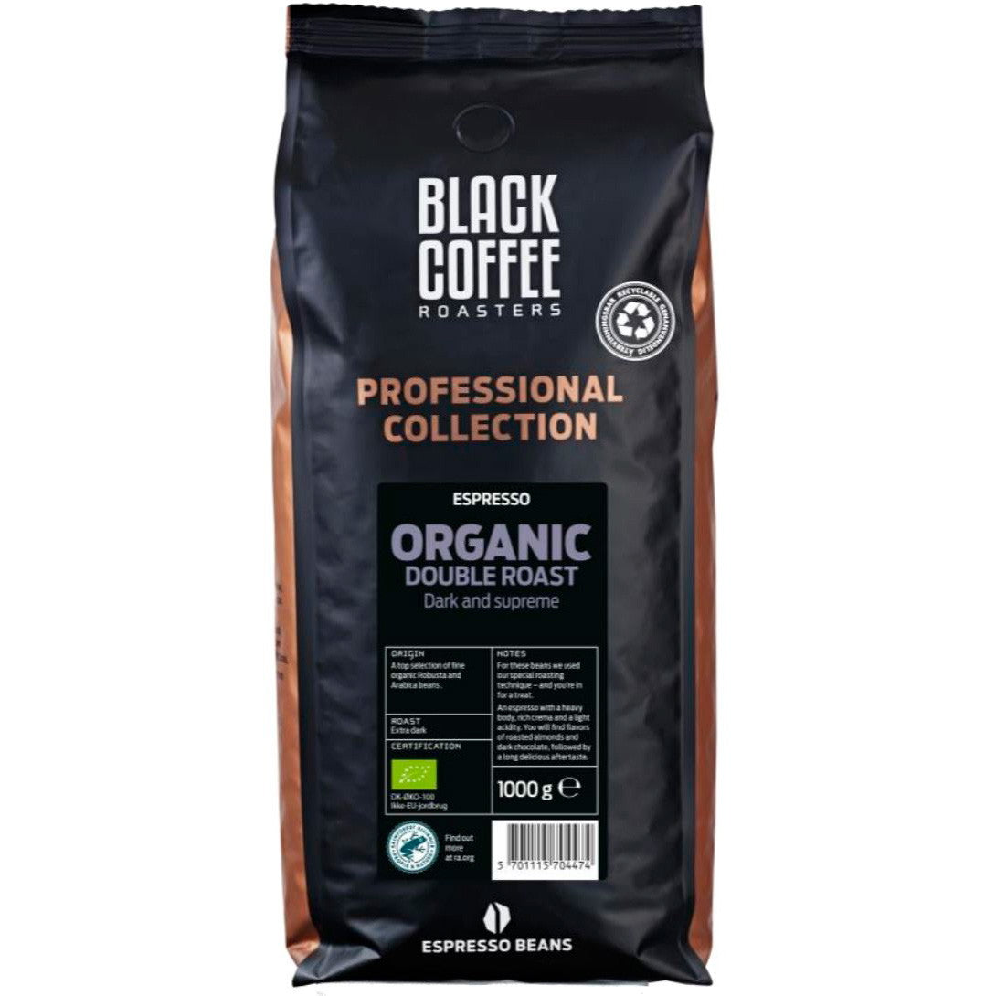 ☕ Black Coffee Signature Dark Roast Organic Hele Bønner 1kg