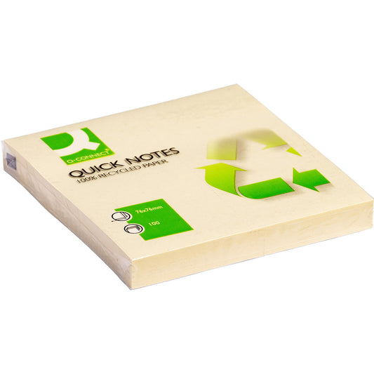 Q-connect notes 76x76mm gul 12stk