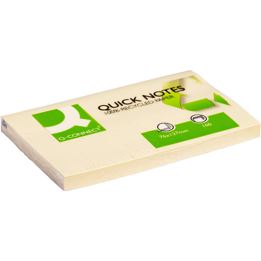 Q-connect notes 76x127mm gul 12stk