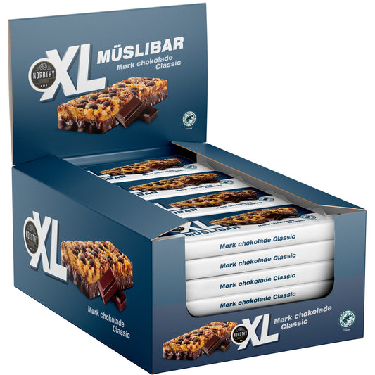 🍫 Nordthy XL Müslibars Mørkchokolade 24 stk