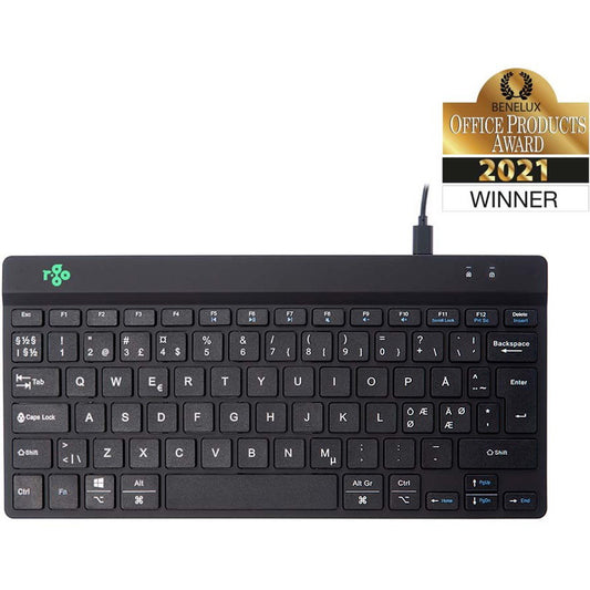 R-Go Compact Break tastatur kablet sort