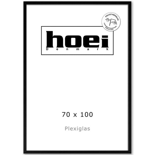 Hoei 180 træramme 70x100cm sort