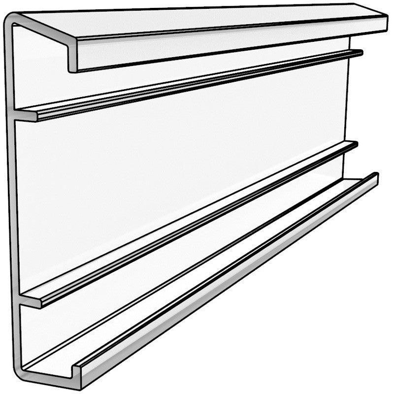Universal hyldeforkant 495mm transparent