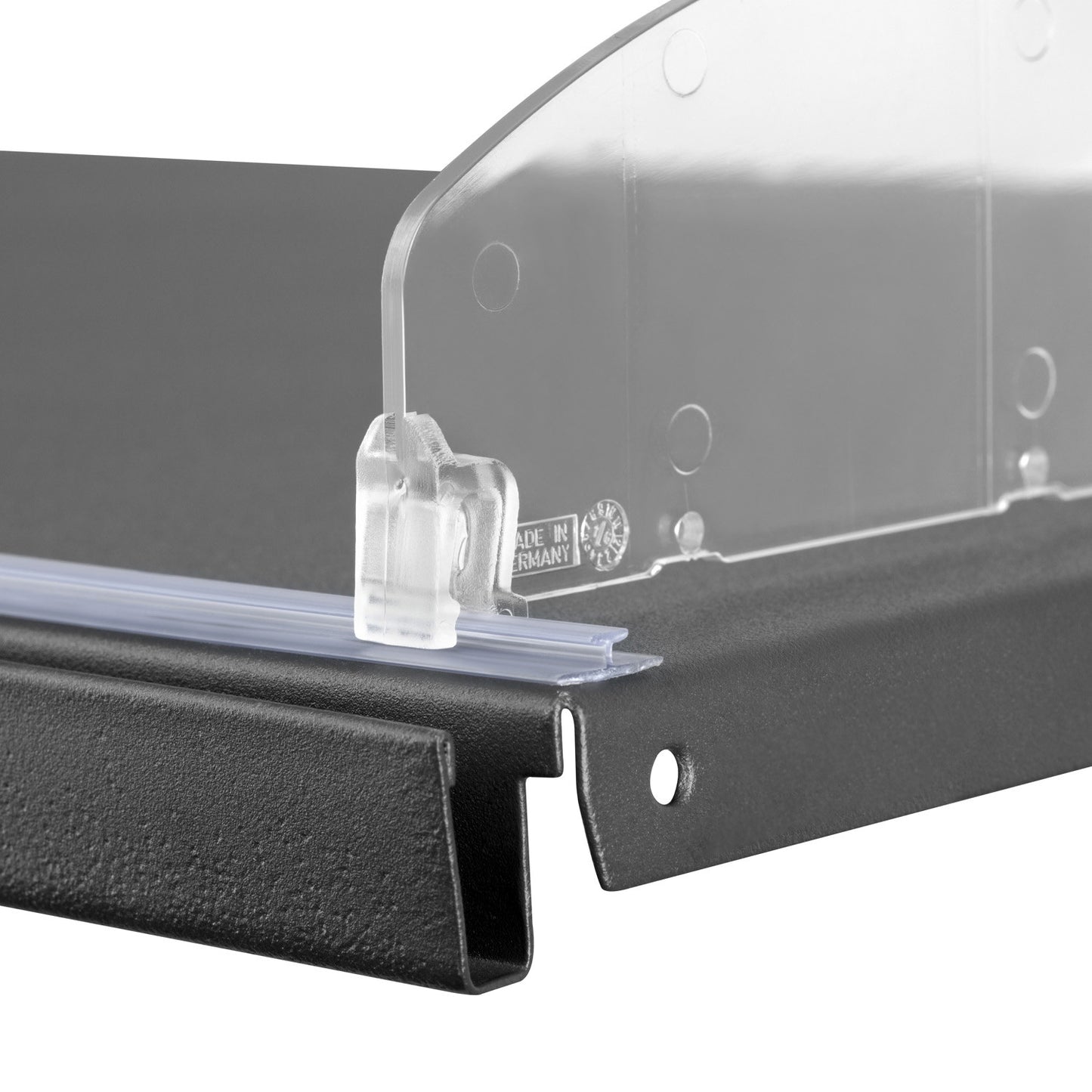 Deleskinne m/magnettape 1000mm transparent