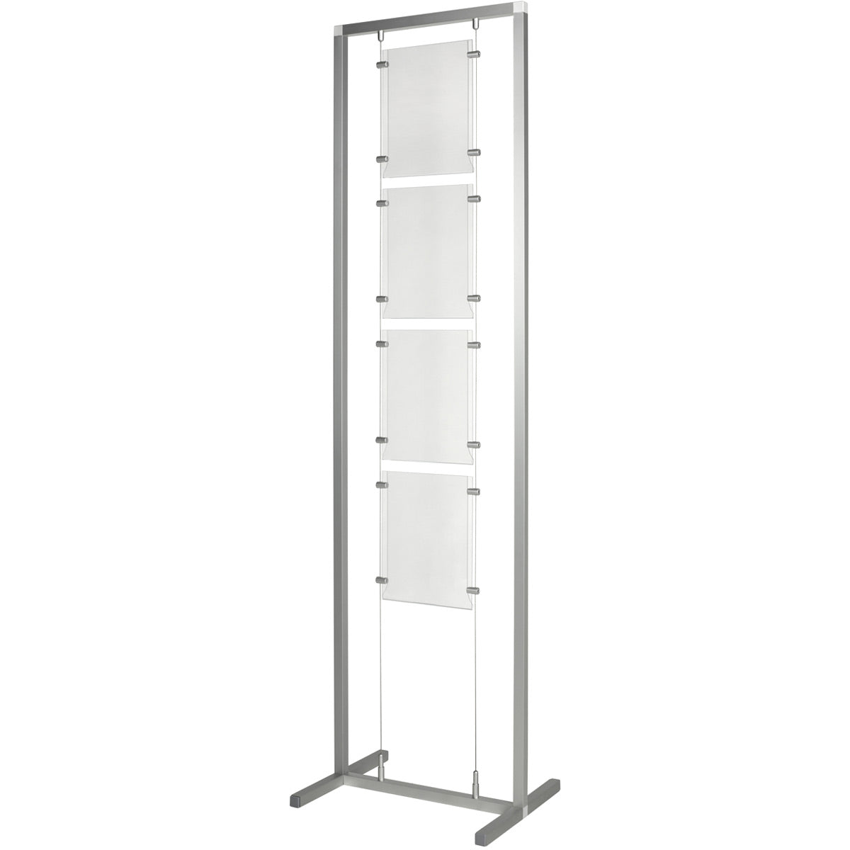 Mæglerdisplay A4 400x500x1800mm grå/sølv